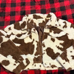 Cow Print Cropped Jakcet